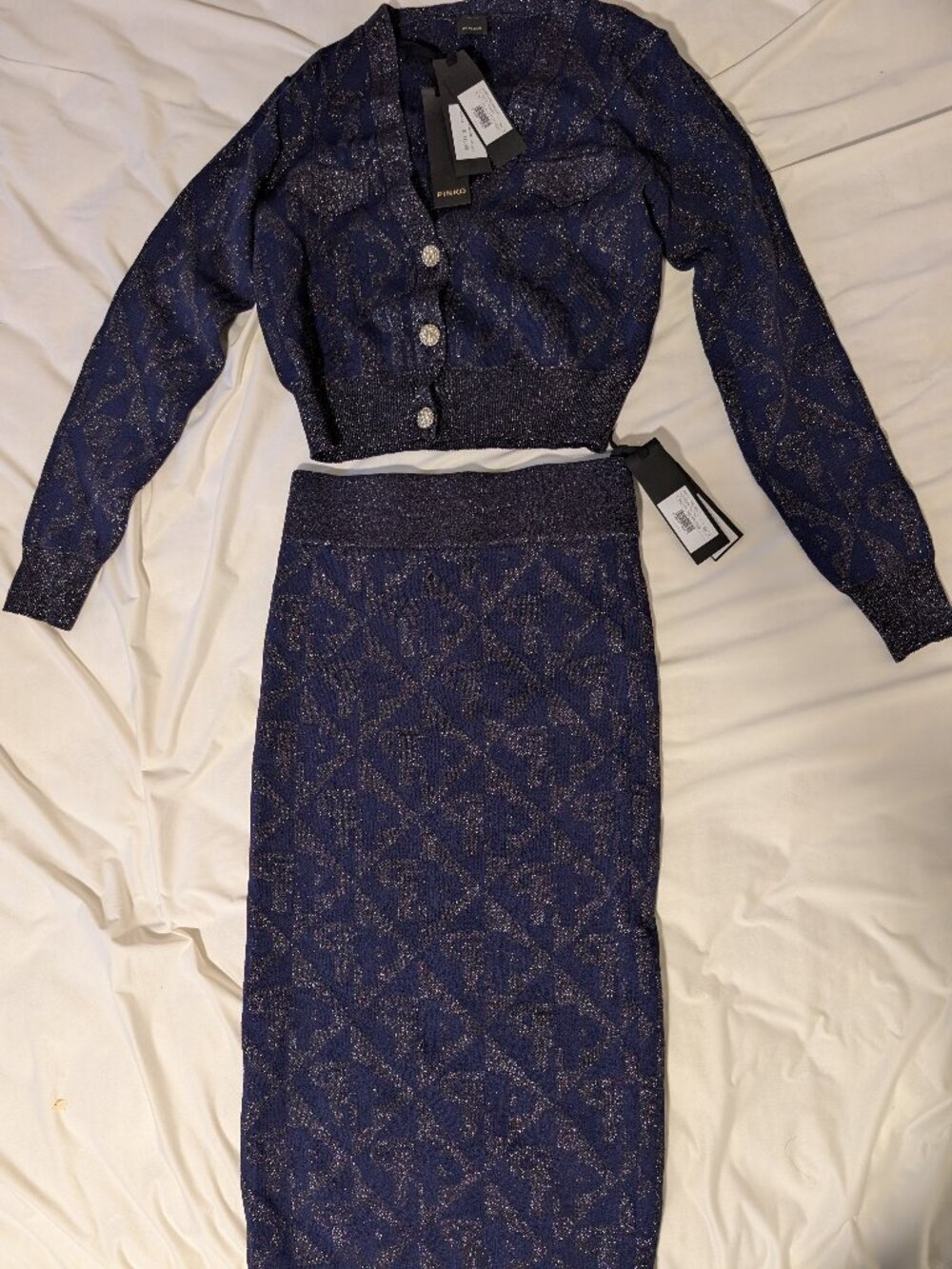 NWT Pinko Cardigan and Skirt Suit